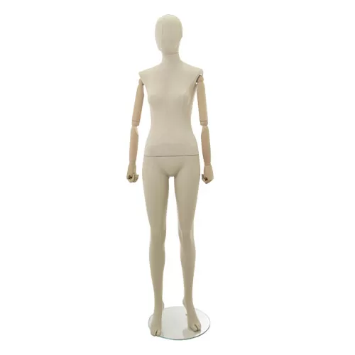 Manichino donna Linen con braccia in legno - posa 1