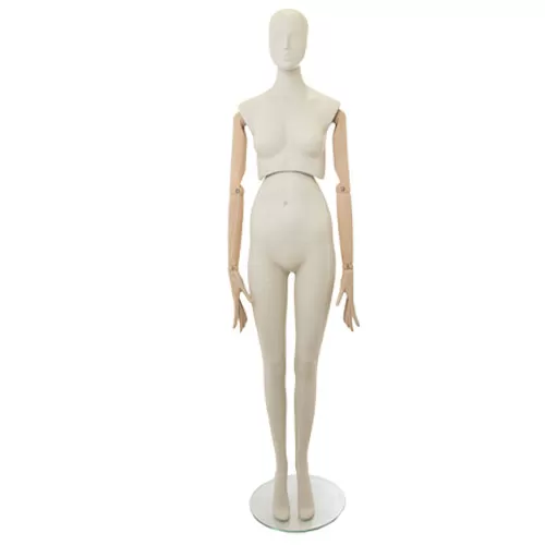 Manichino donna snodato con braccia legno