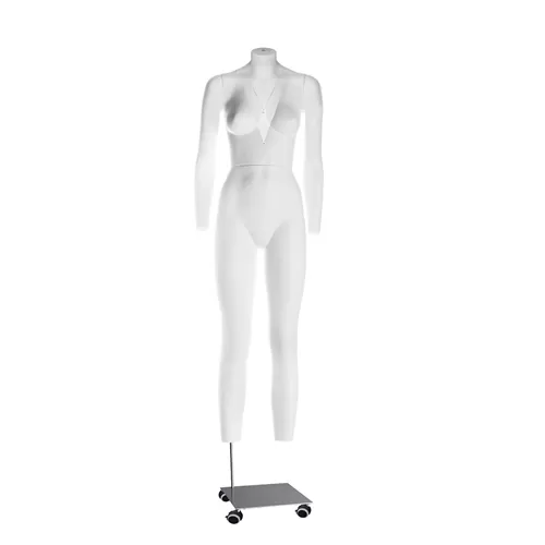 Manichino donna 2 per foto internet e-commerce base con ruote