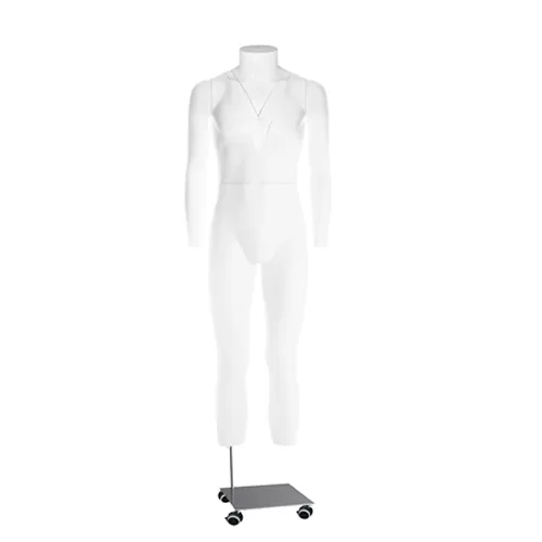 Manichino uomo 2 per foto internet e-commerce base con ruote