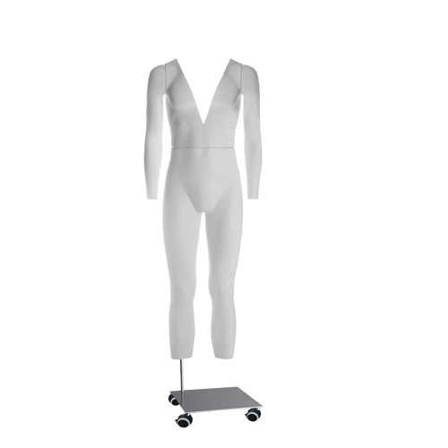 Manichino uomo per foto internet e-commerce base con ruote - ex noleggio