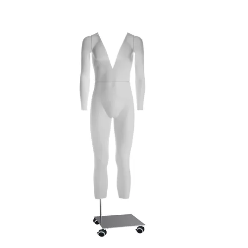 Manichino uomo per foto internet e-commerce base con ruote - ex noleggio