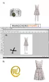 Manichino donna 2 per foto internet e-commerce base con ruote
