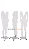 Manichino donna per foto internet e-commerce base con ruote