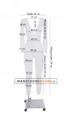 Manichino donna per foto internet e-commerce base con ruote