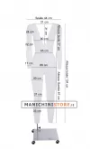 Manichino donna 2G per foto internet e-commerce base con ruote