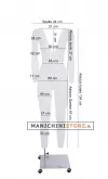 Manichino donna 2 per foto internet e-commerce base con ruote