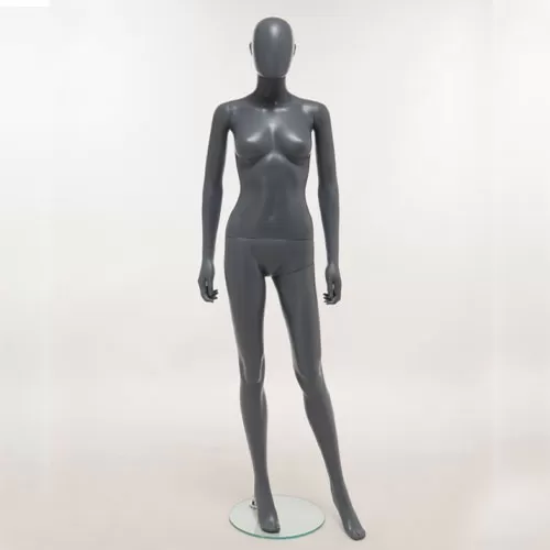 Noleggio manichino donna testa uovo in Ecoplastic - grigio antracite