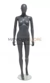 Noleggio manichino donna testa uovo in Ecoplastic - grigio antracite