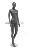 Manichino donna testa uovo in Ecoplastic - grigio antracite
