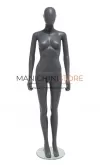 Noleggio manichino donna testa uovo in Ecoplastic - grigio antracite