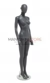 Manichino donna testa uovo in Ecoplastic - grigio antracite