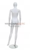 Manichino donna testa uovo in Ecoplastic - bianco