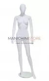 Noleggio manichino donna testa uovo in Ecoplastic - bianco