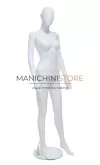 Noleggio manichino donna testa uovo in Ecoplastic - bianco