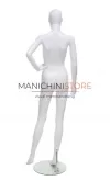 Manichino donna testa uovo in Ecoplastic - bianco