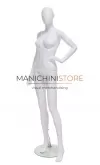 Noleggio manichino donna testa uovo in Ecoplastic - bianco