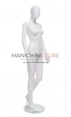 Manichino donna testa uovo in Ecoplastic - bianco