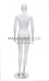 Manichino donna testa uovo in Ecoplastic - bianco