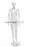 Manichino donna testa uovo in Ecoplastic - bianco