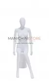 Manichino donna testa uovo in Ecoplastic - bianco seduto