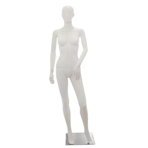 Manichino donna testa stilizzata in Ecoplastic - bianco