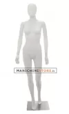 Manichino donna testa uovo in Ecoplastic - bianco