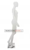 Manichino donna testa uovo in Ecoplastic - bianco