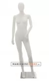Manichino donna testa uovo in Ecoplastic - bianco