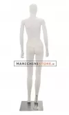 Manichino donna testa uovo in Ecoplastic - bianco