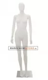 Manichino donna testa uovo in Ecoplastic - bianco