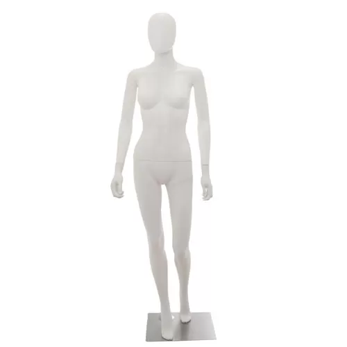 Manichino donna testa uovo in Ecoplastic - bianco