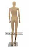 Manichino donna testa uovo in Ecoplastic - color carne
