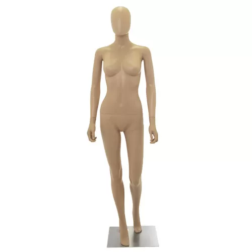 Manichino donna testa uovo in Ecoplastic - color carne