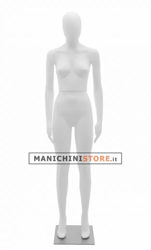 Manichino donna testa uovo in plastica - ex noleggio