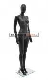 Manichino donna testa uovo in plastica nero opaco 6