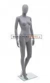 Manichino donna testa uovo in plastica grigio opaco 2