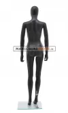 Manichino donna testa uovo in plastica nero opaco 6