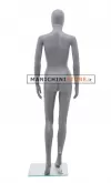 Manichino donna testa uovo in plastica grigio opaco 2