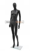 Manichino donna testa uovo in plastica nero opaco 2