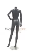 Manichino donna senza testa in Ecoplastic - antracite