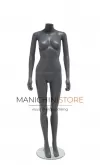 Manichino donna senza testa in Ecoplastic - antracite