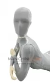 Manichino donna disteso in vetroresina grezza - DA VERNICIARE