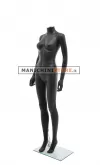 Manichino donna senza testa plastica nero opaco 6