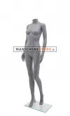 Manichino donna senza testa plastica grigio opaco 2