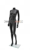 Manichino donna senza testa plastica nero opaco 2