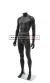Manichino uomo senza testa plastica nero opaco