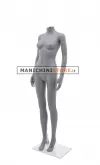 Manichino donna senza testa plastica grigio opaco 6