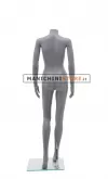 Manichino donna senza testa plastica grigio opaco 2