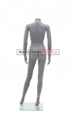 Manichino donna senza testa plastica grigio opaco 1